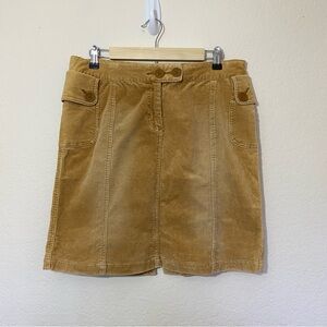 Vintage Tan Corduroy Mini Skirt